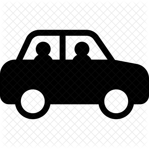 Car black side view pointing left - Free transport icons