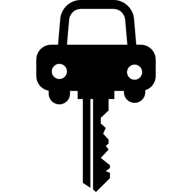 Black car key icon - Free black key icons