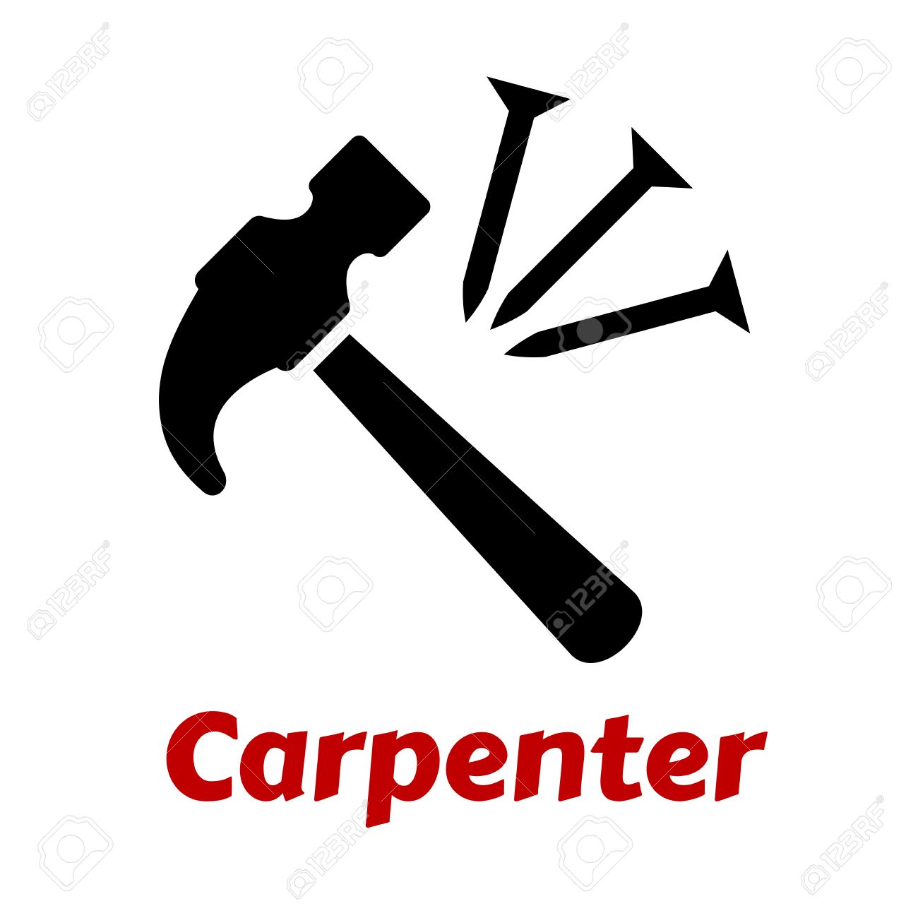 Carpenter icon set Royalty Free Vector Image - VectorStock