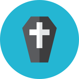 Casket And Cross Icon Flat Graphic Design Vector Art | Getty Images