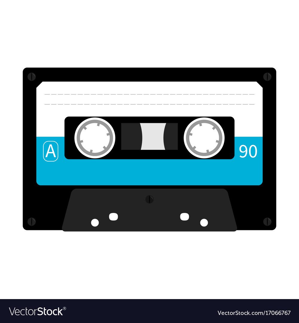 Cassette tape icon simple style Royalty Free Vector Image
