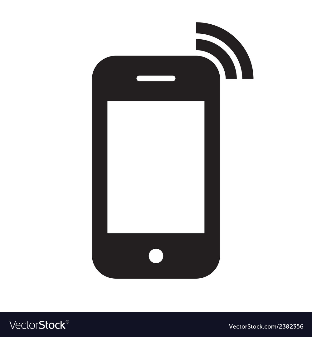 Mobile phone in hand icon. Vector illustration | Stock Vector 