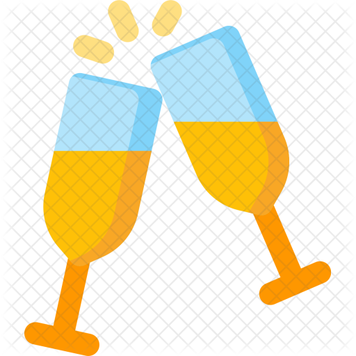 Beverage, champagne glasses, champagne toast, cheers, drink icon 