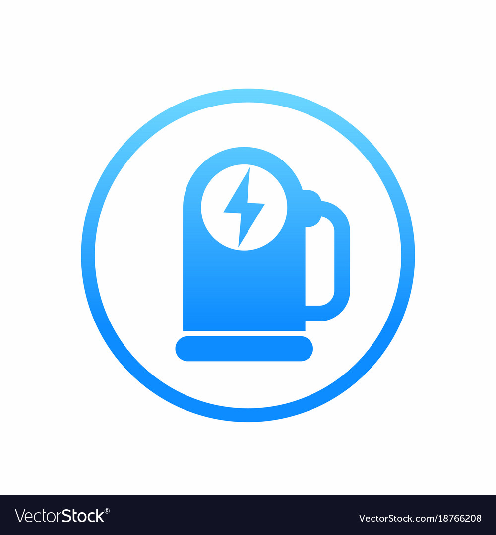 Vector charging station for electric cars icon. electric vector 