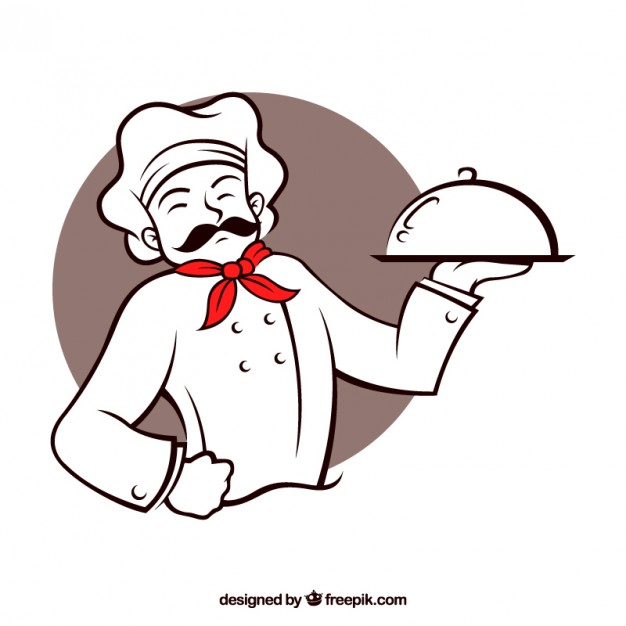 Vector Black Chef Icon On White Background Royalty Free Cliparts 