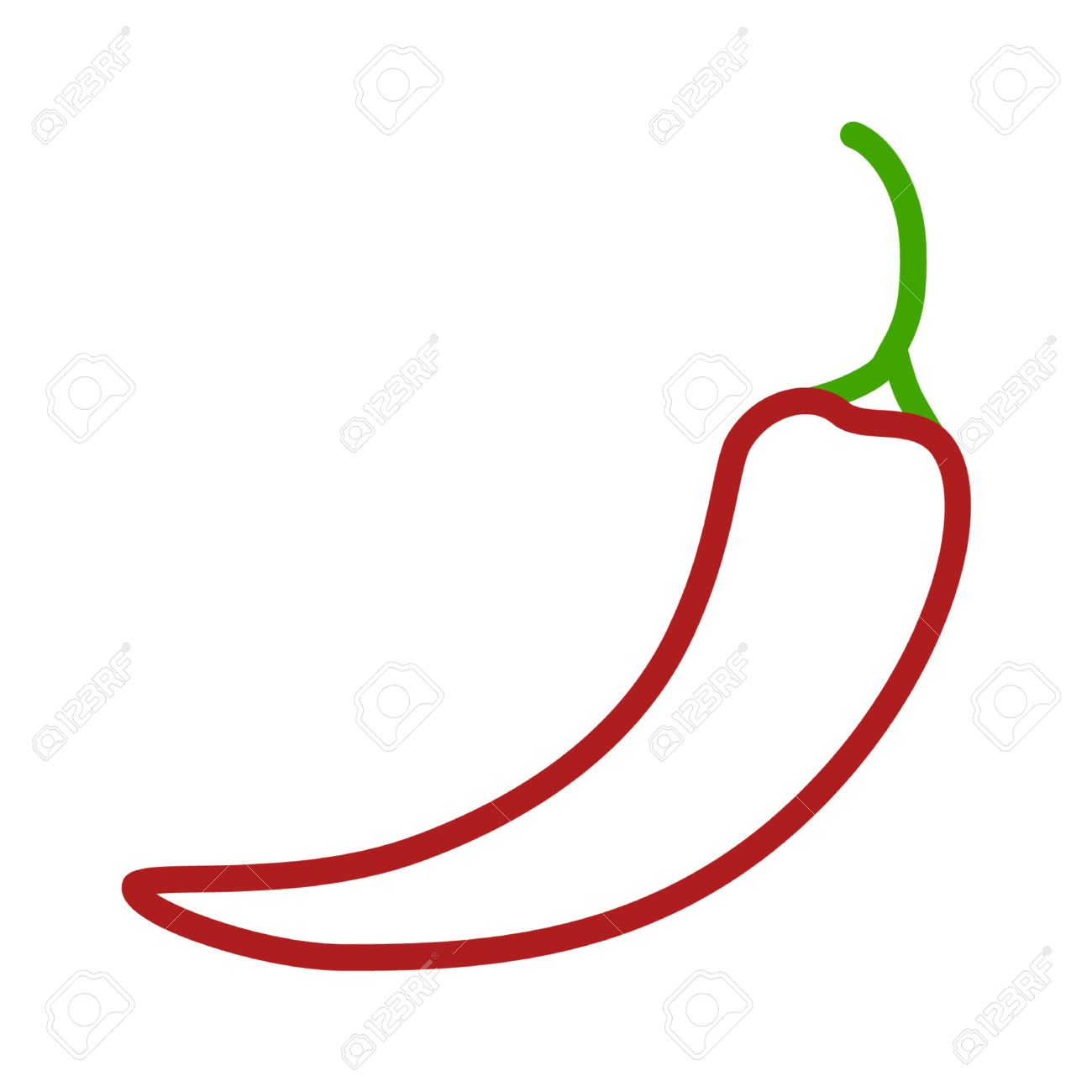 Chili Icon Pepper Icon Stock Vector 498773383 - 