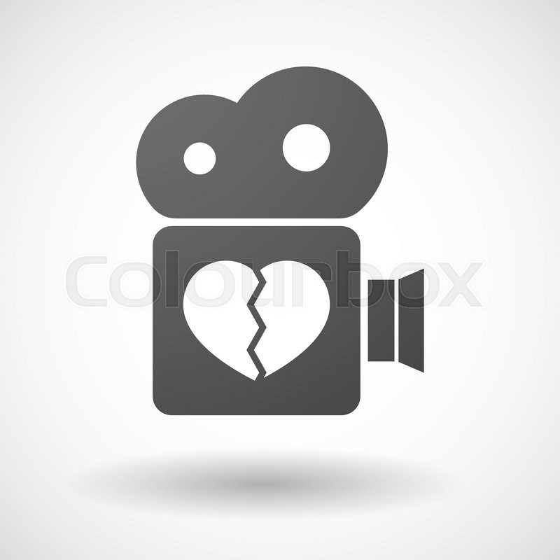 Movie Camera Icon Isolated On White Stock Vector 185208782 