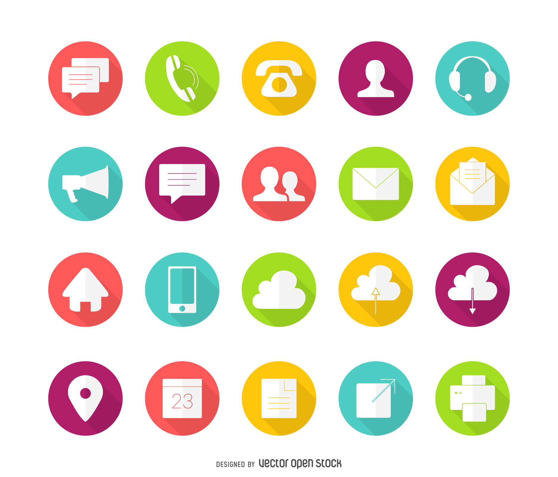 Education Circle Icons Set Vector Art | Getty Images