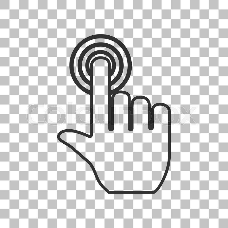 Hand Pointer Sign. Cursor Mouse Web Icon. Pixelated Click Button 