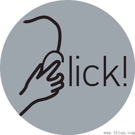 Click hand icon pointer on a white background. Vector illustration 
