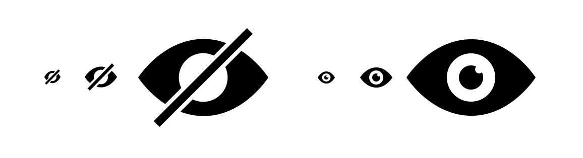 Closed-eye icons | Noun Project