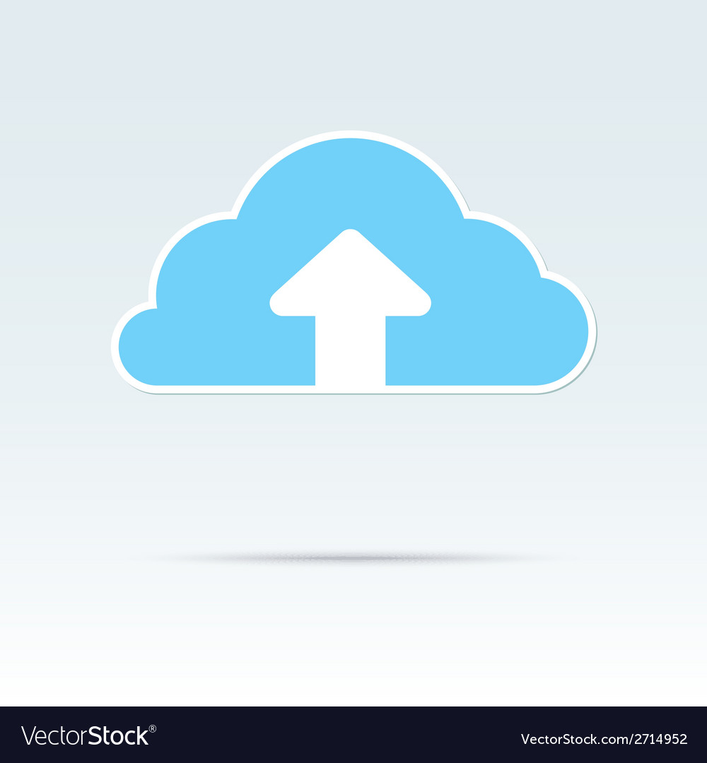 Arrow, cloud, cloud computing, storage, upload, wireless icon 