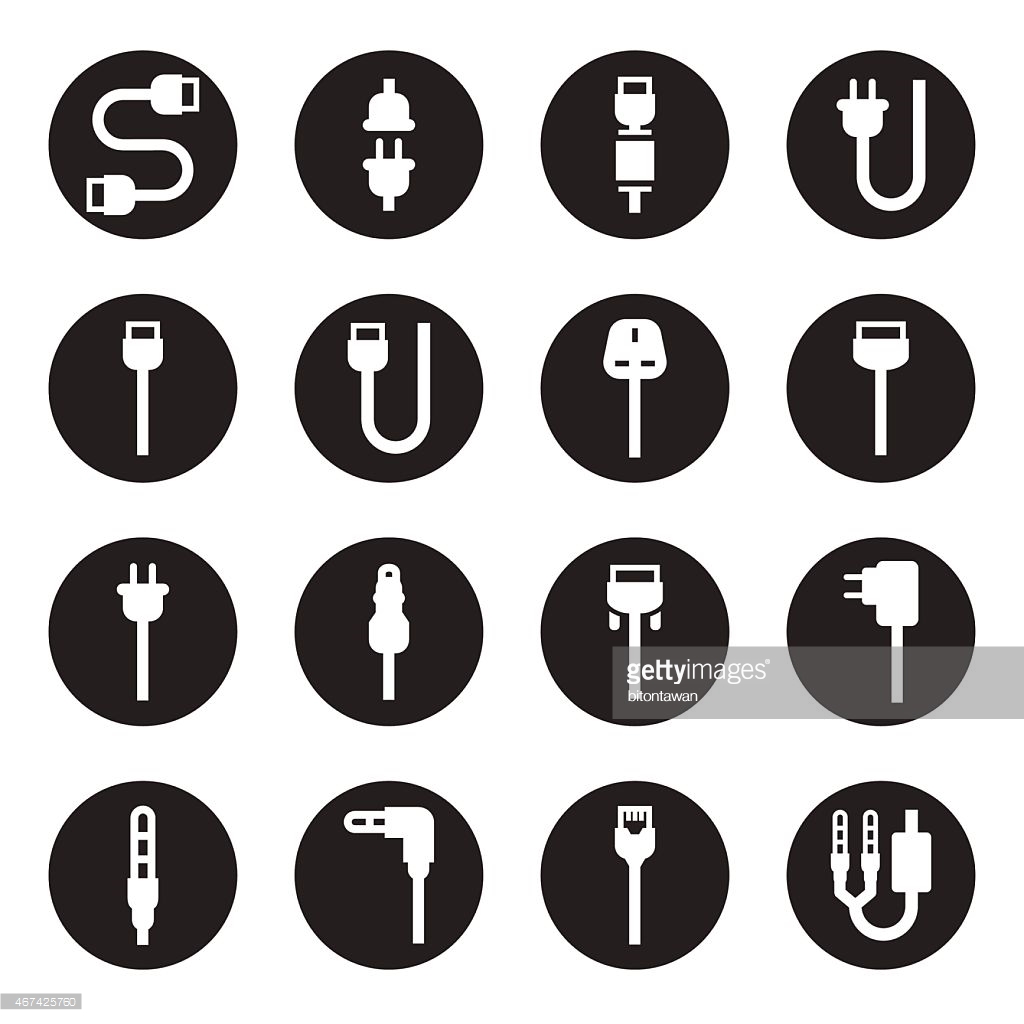 Cable Icon Flat Graphic Design Vector Art | Getty Images