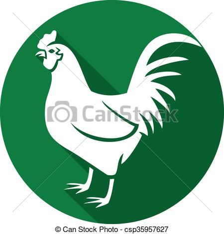 Black icon cock. Raster stock illustration. Illustration of 