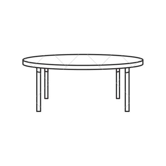 Round Table Icon - Furniture, Home Decor  Appliances Icons in SVG 