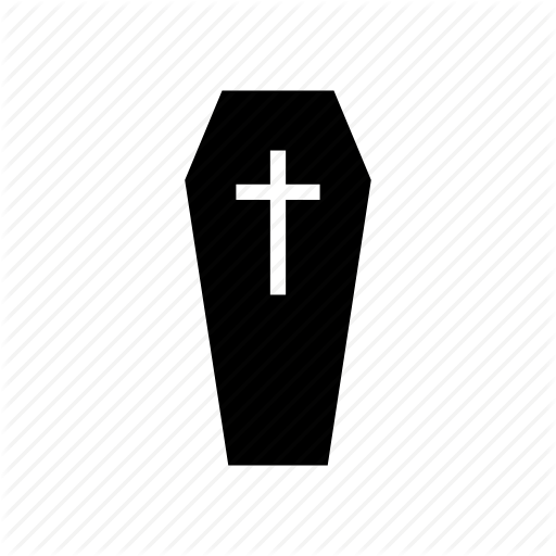 Coffin icon outline style Royalty Free Vector Image