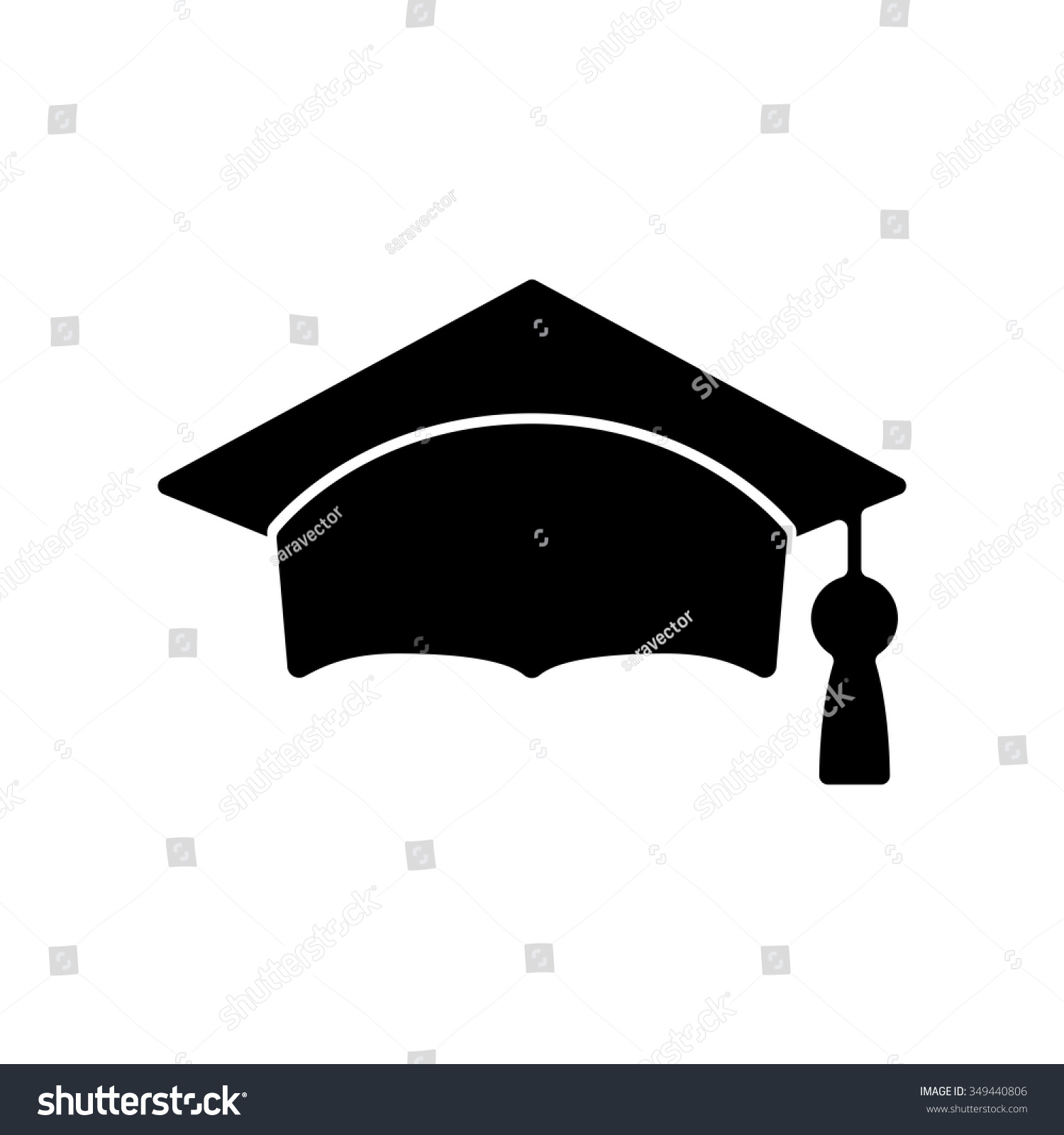 Cute school, college, university poster - graduation cap 