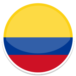 Round icon. Illustration of flag of Colombia