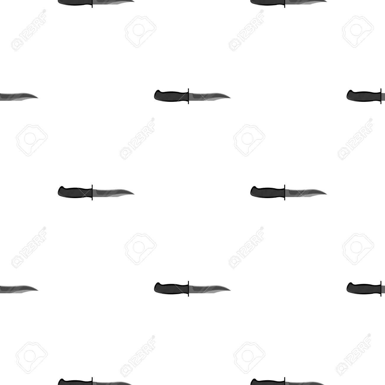 Military combat knife icon in flat style isolated Vector Image