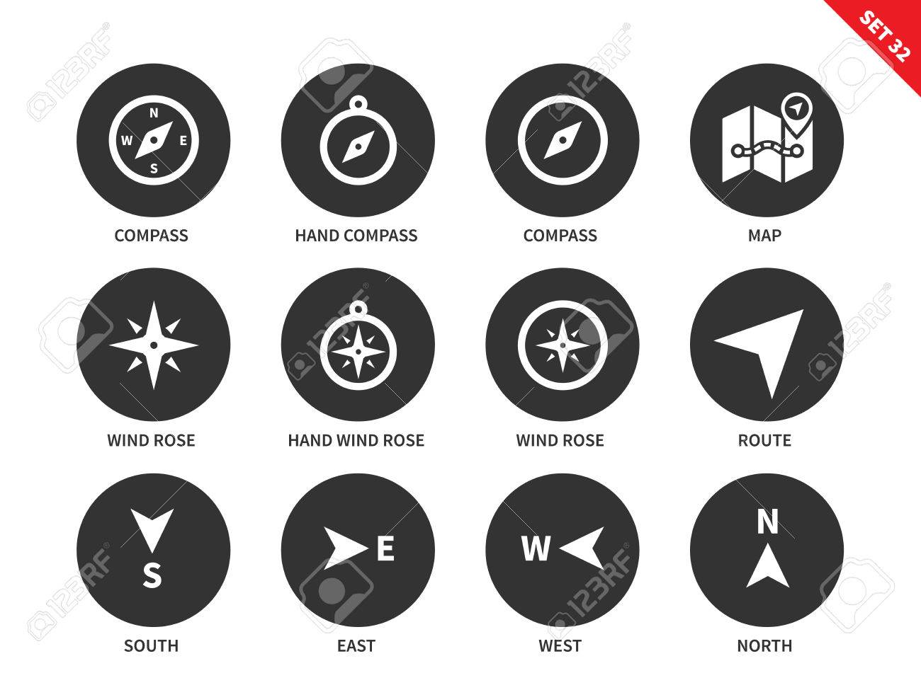 11 Compass Map Icon PNG Images - Map Compass Clip Art, Compass 