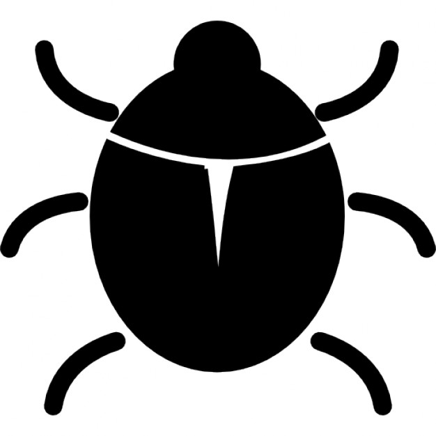 Computer bug icon, isolated on white stock illustration - Search 