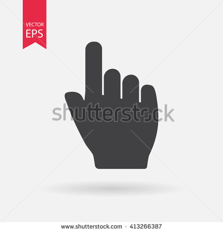 Computer Mouse On Hand Icon Vector Stock Vector 456537475 