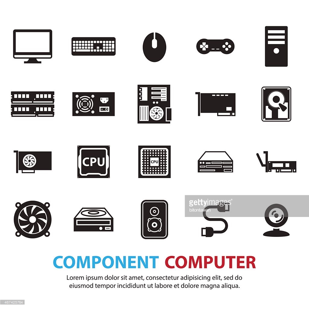 6 computer hardware icon packs - Vector icon packs - SVG, PSD, PNG 