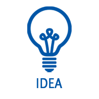 Creative Idea in Bulb Shape as Inspiration Concept Icon. Vector 