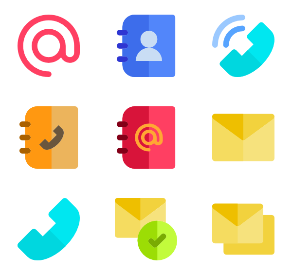 Ways to contact us 40 premium icons (SVG, EPS, PSD, PNG files)