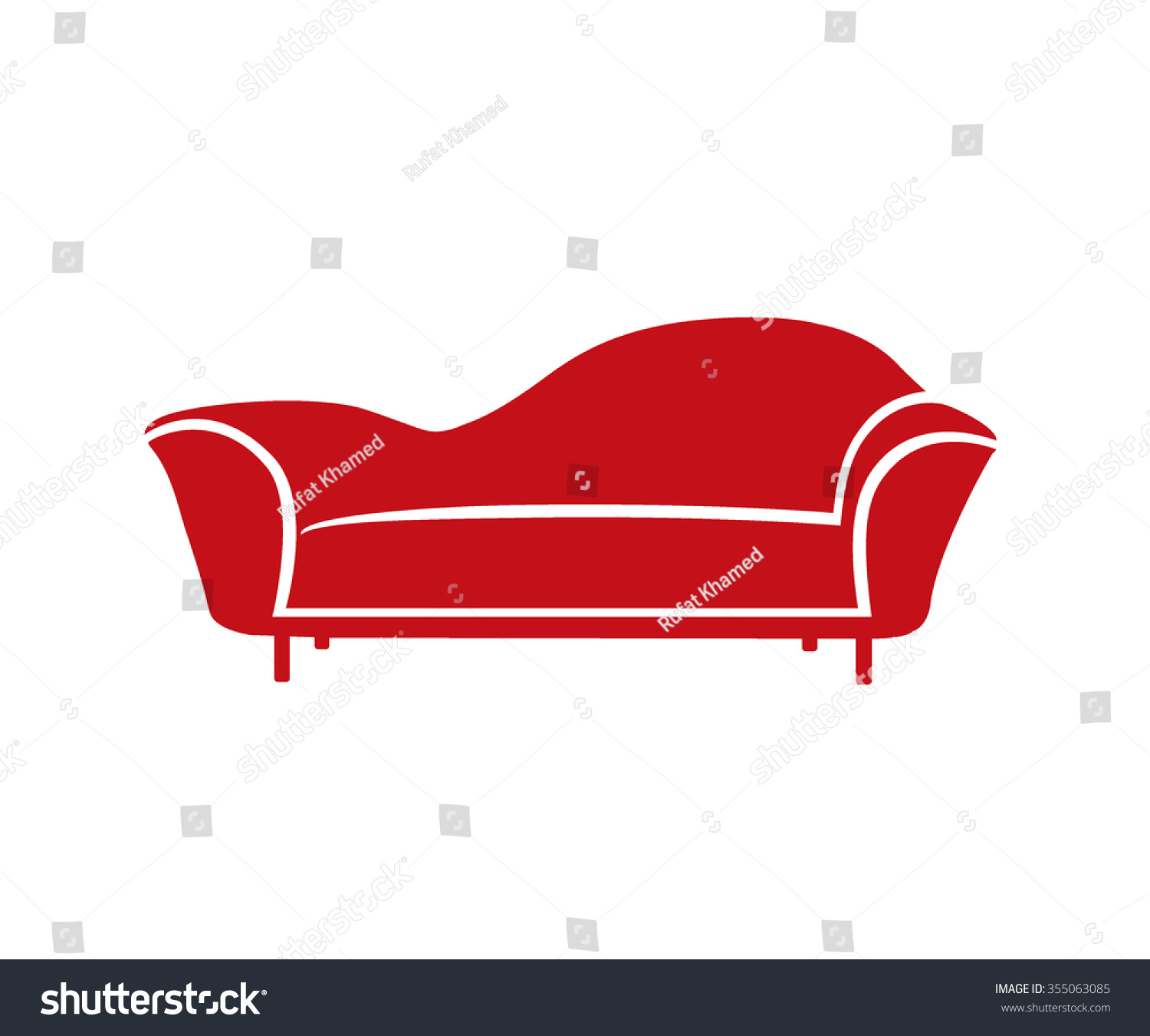 Comfortable sofa icon. modern couch symbol. Comfortable sofa 