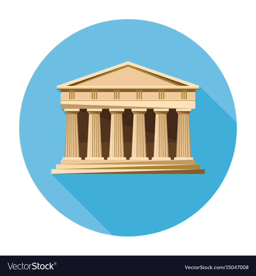 Bank courthouse parthenon architecture icon Vector Image