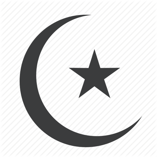 Star crescent symbol islam icon simple style Vector Image