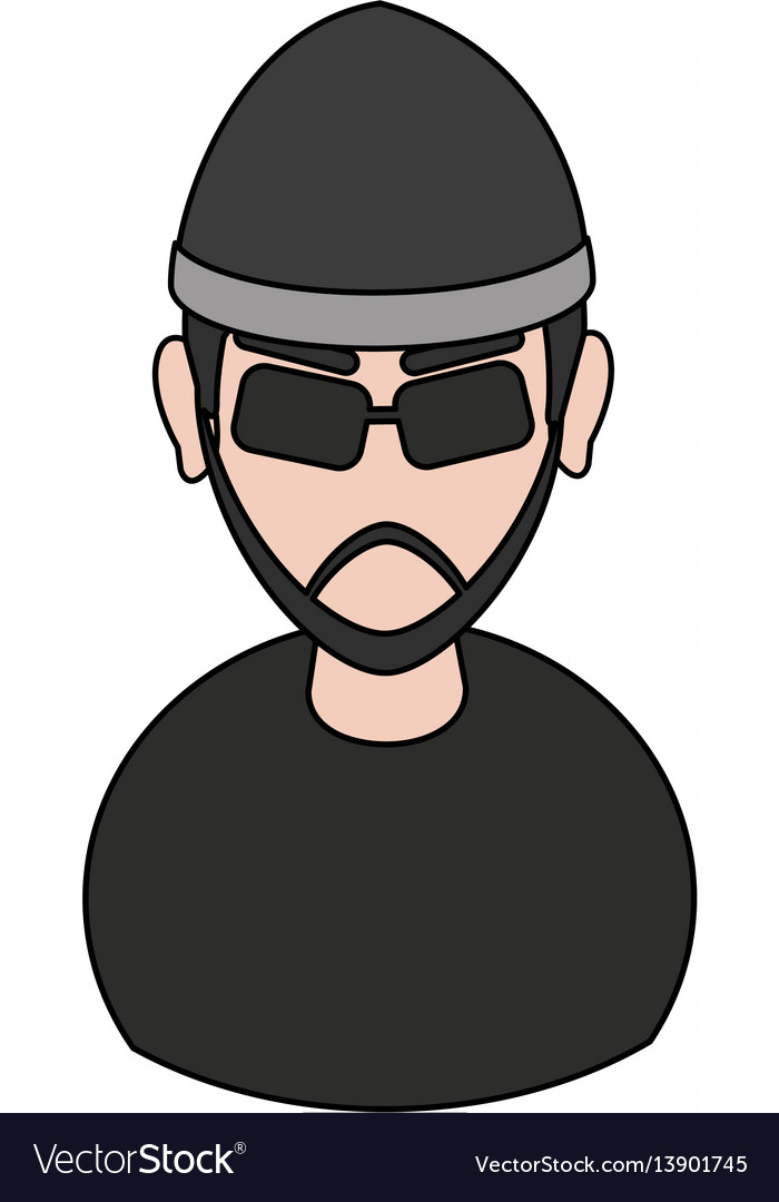 Criminal wearing eye piece and striped top Icons | Free Download