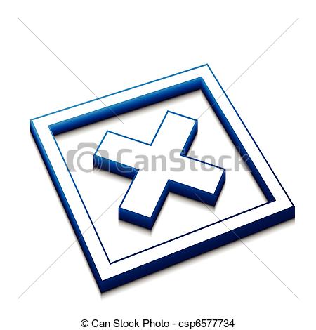 Red Cross, Check Mark Icon, Simple Style Stock Vector 