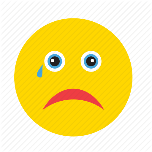 Crying Face Emoji Emoticon Vector Icon | Free Download Vector 