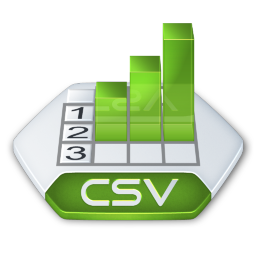 CSV file format extension - Free interface icons