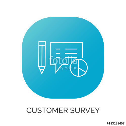Customer survey icon. Modern flat line vector illustration eps 