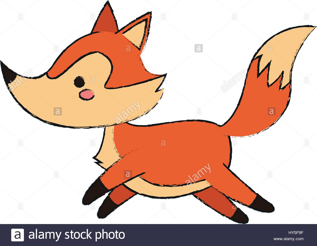 Animal, cartoon, character, cute, fox, front, wild icon | Icon 