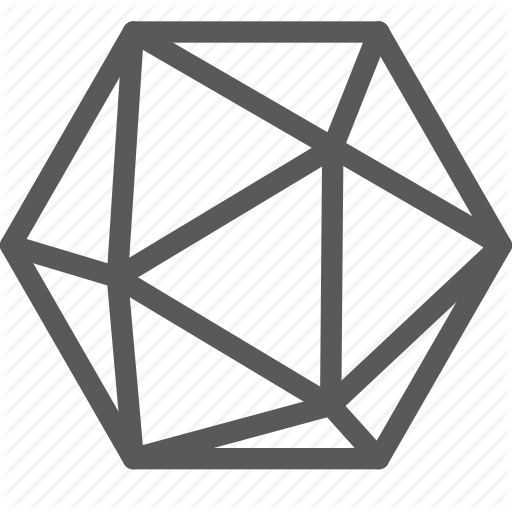 20d, d20, dd, dice, dragons, dungeons, icosahedron icon | Icon 