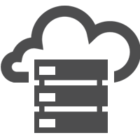 Vector Data Center Icon. Two-tone Version On Black And White 