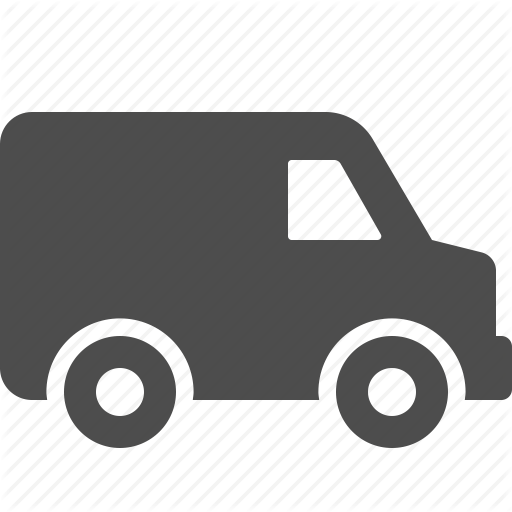 Delivery truck with circular clock Icons | Free Download