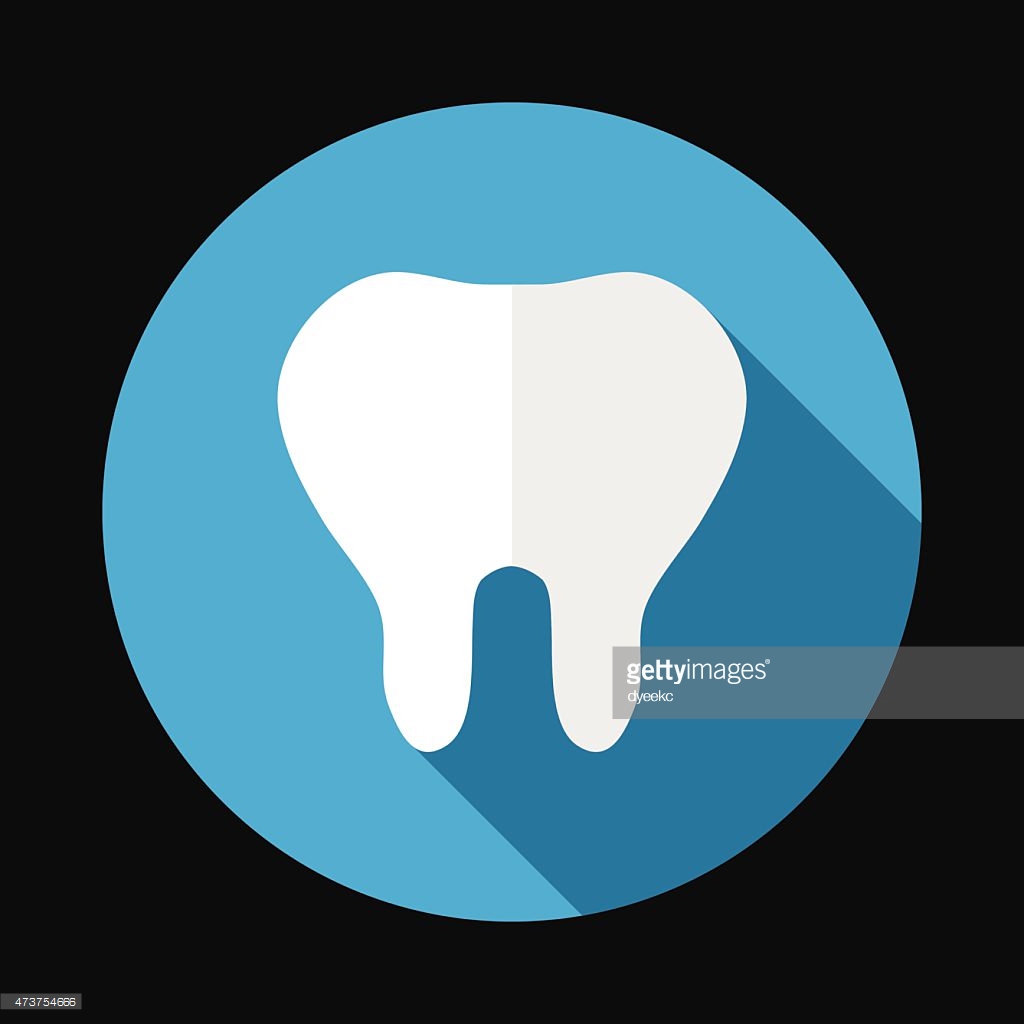 Tooth icons for stomatology, dentist and dental care clinics 
