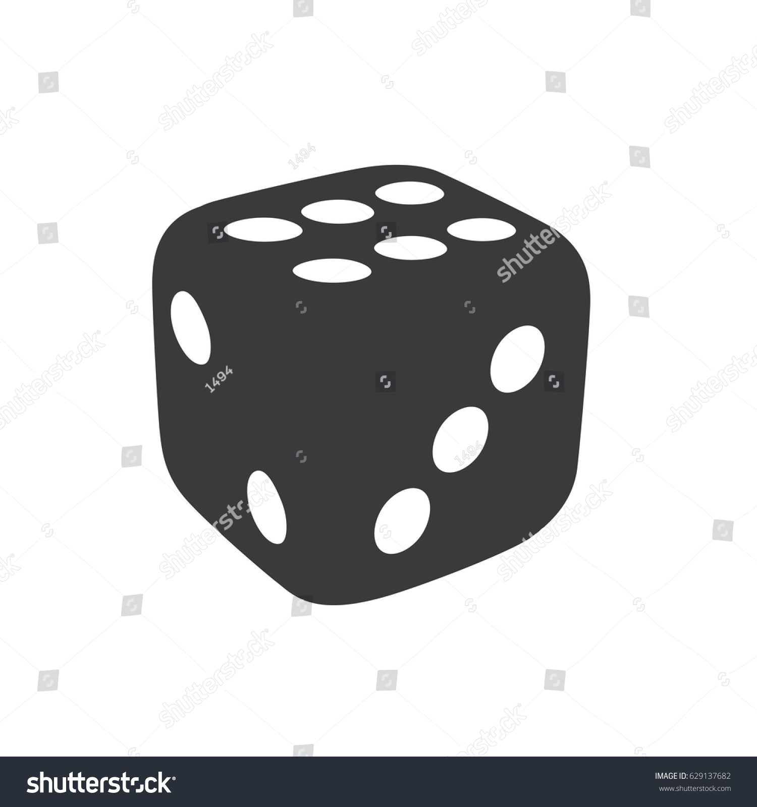 cube, dotted, filled, dice, entertainment, dots, play icon