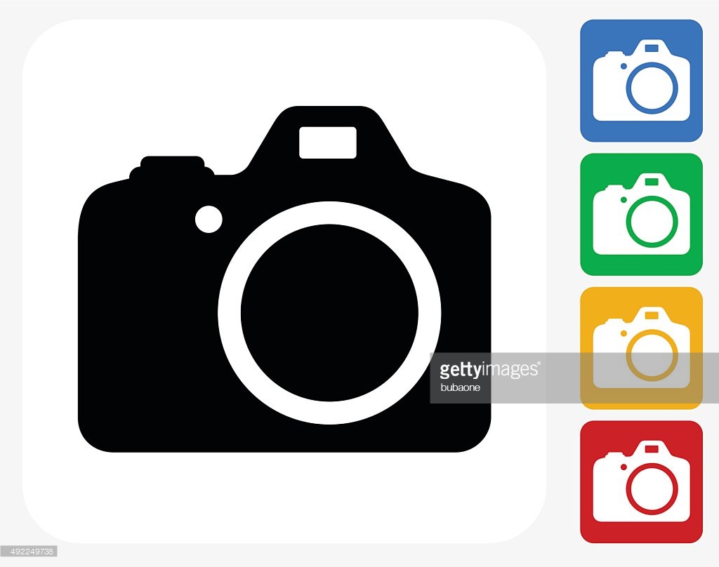 Dslr Camera Icon Flat Graphic Design Vector Art | Getty Images