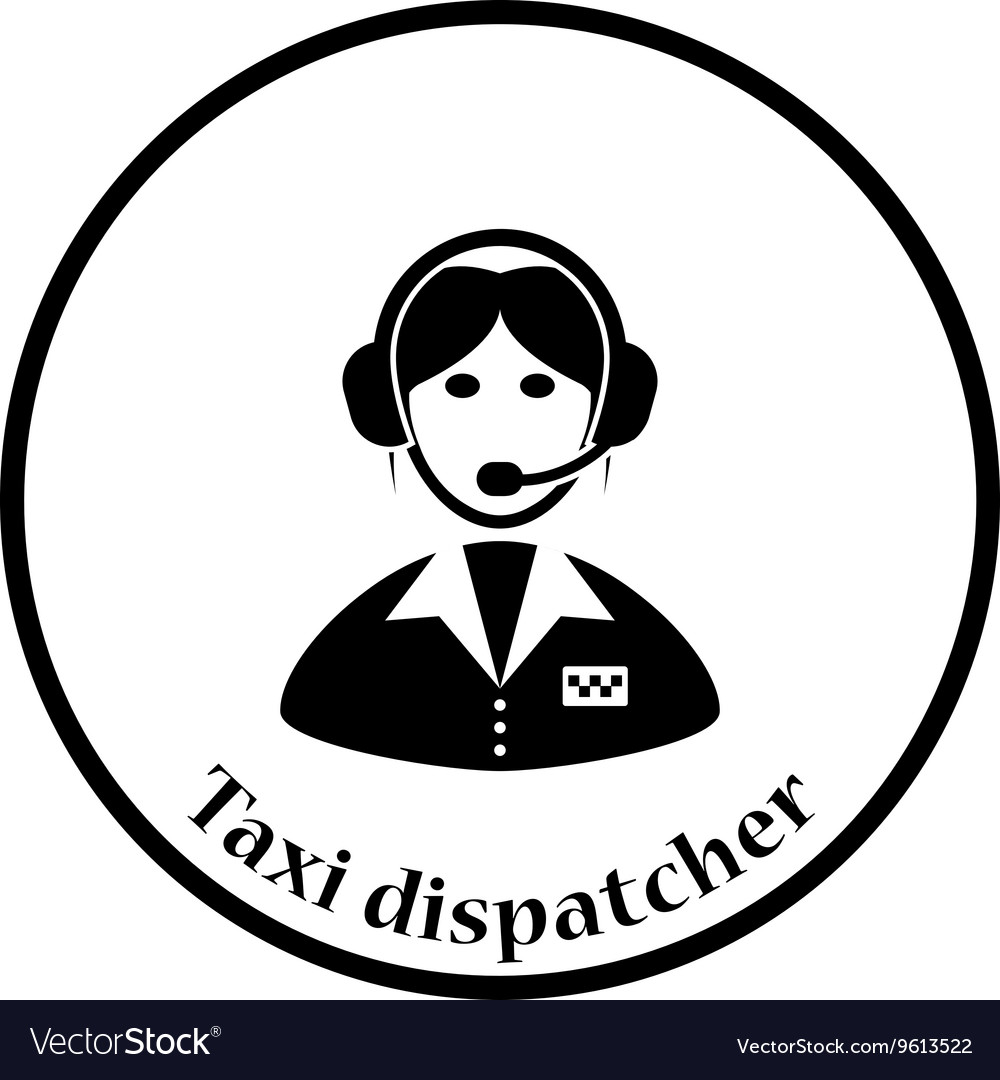 Taxi dispatcher icon Royalty Free Vector Image