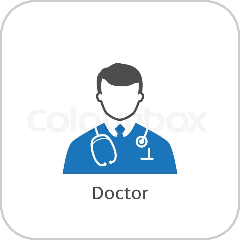 Doctor Icon Vector Medical Consultation Male Physician Person 