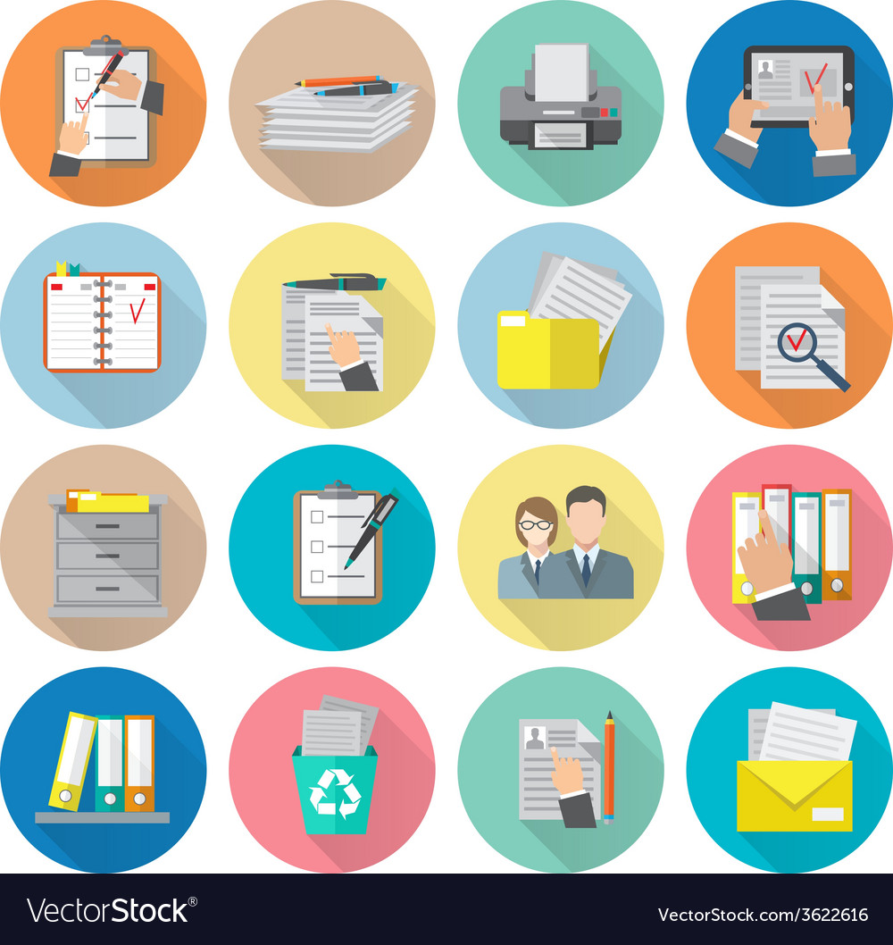 Variety of document icons Vector | Free Download