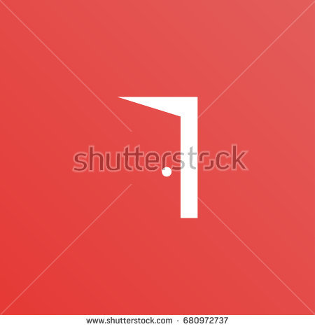 The door icon Exit and login symbol Flat Vector Image
