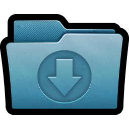 Folder Download Icon - Sabre Snow Silver Icons 