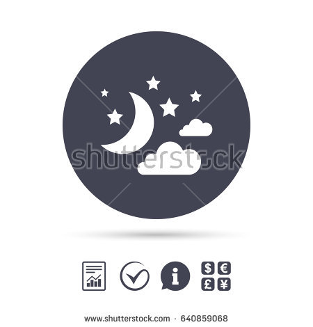 Moon Clouds Stars Icon Sleep Dreams Stock Vector 627215711 